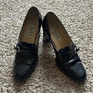 Nine West Black 3” Chunky Heel Pump, Women’s 8M